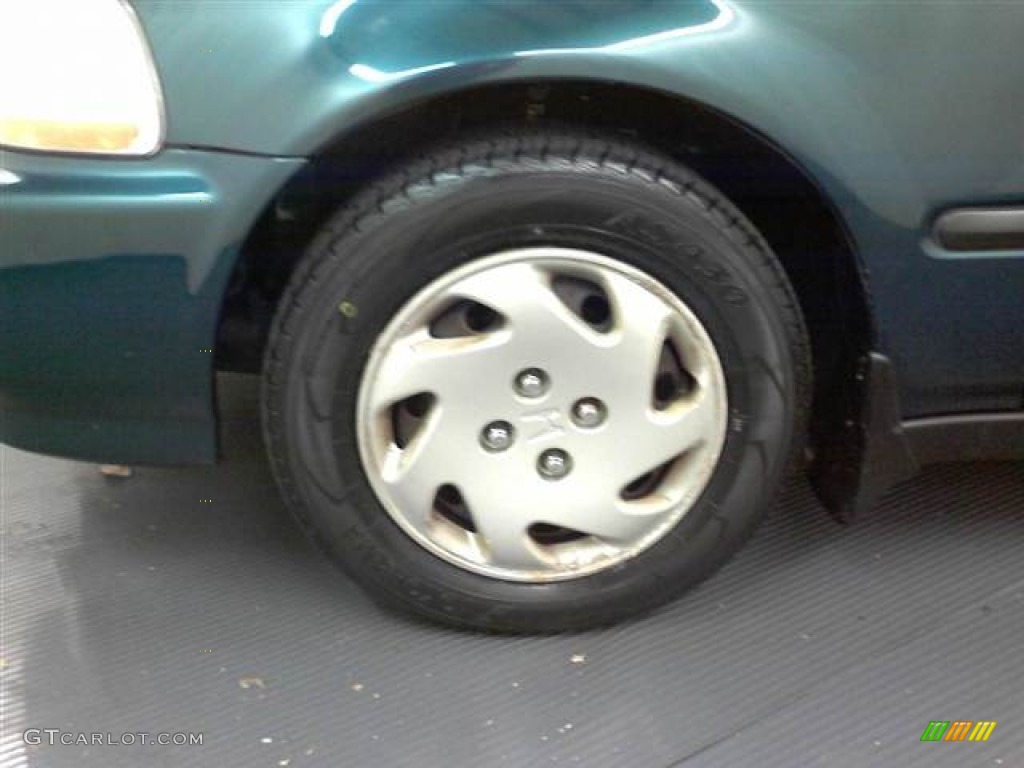 1997 Civic LX Sedan - Cypress Green Metallic / Gray photo #3