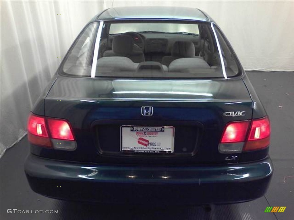 1997 Civic LX Sedan - Cypress Green Metallic / Gray photo #4