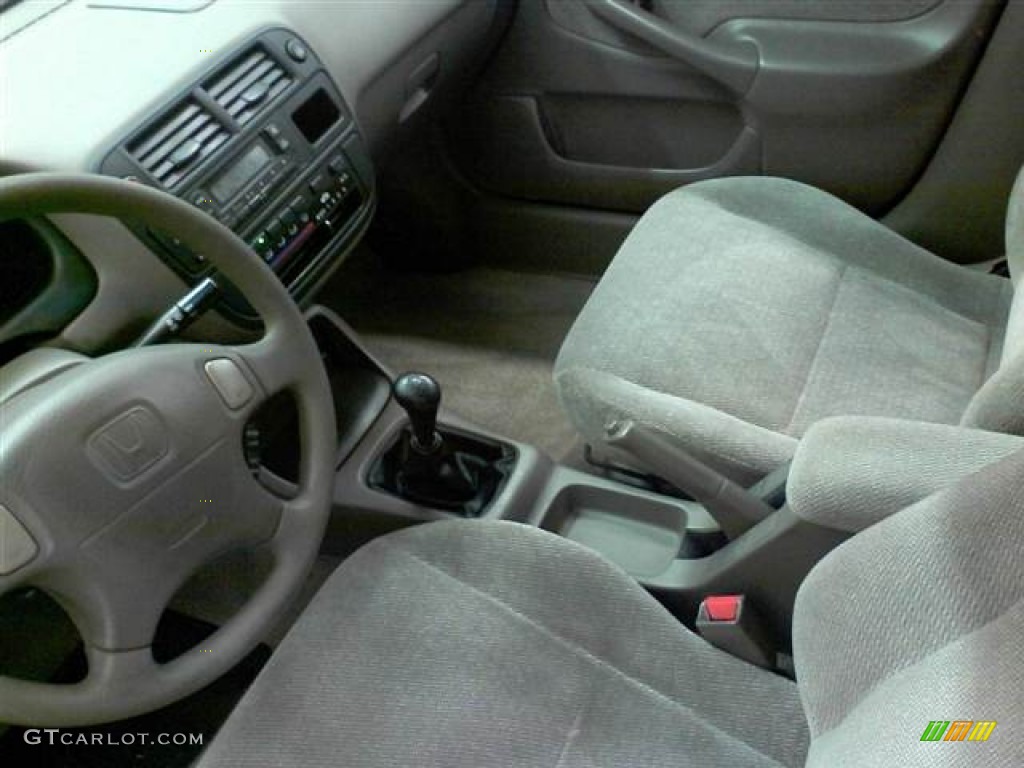 1997 Civic LX Sedan - Cypress Green Metallic / Gray photo #13