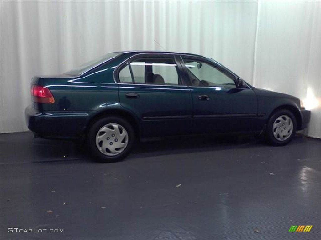 1997 Civic LX Sedan - Cypress Green Metallic / Gray photo #17