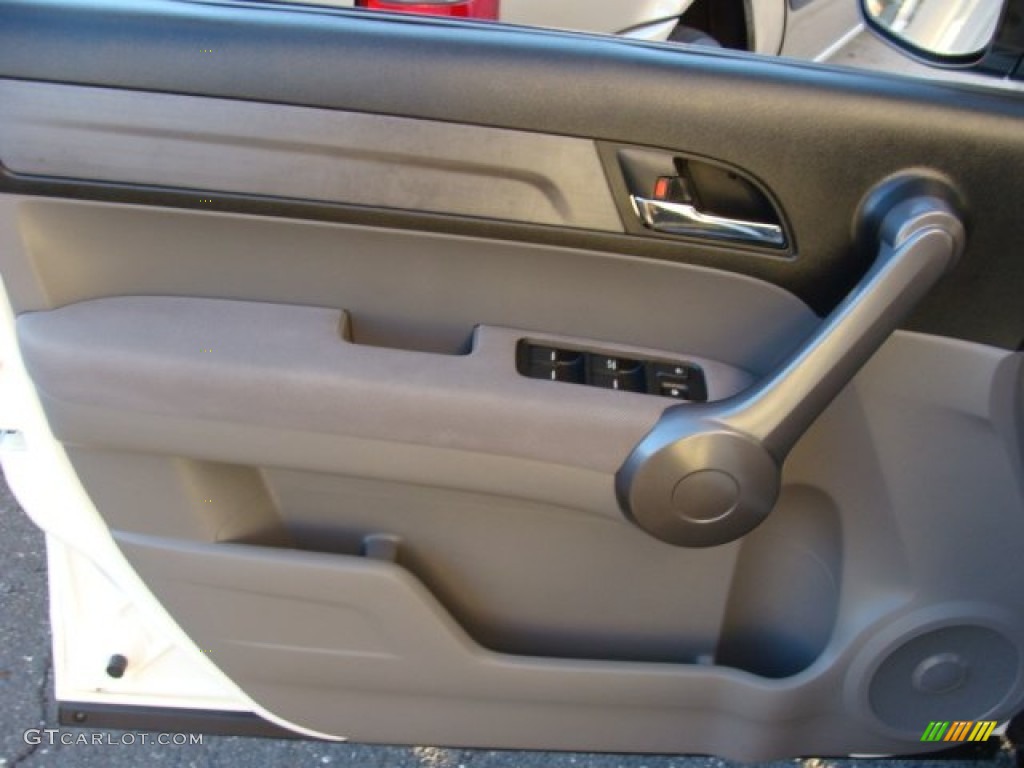 2009 CR-V LX 4WD - Taffeta White / Gray photo #6