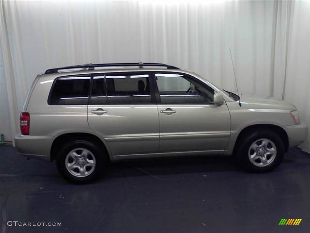 2003 Highlander V6 - Vintage Gold Metallic / Ivory photo #17