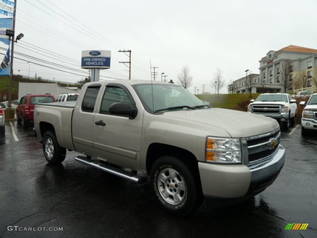 2008 Silverado 1500 LT Extended Cab 4x4 - Silver Birch Metallic / Ebony photo #1