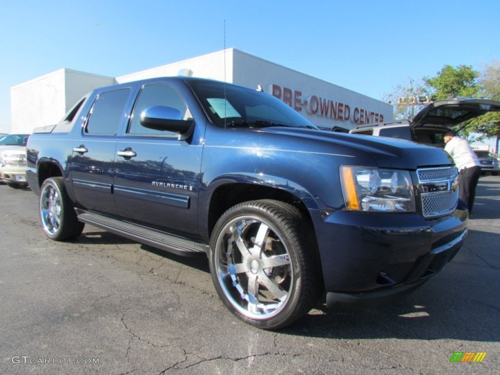 2009 Avalanche LTZ - Dark Blue Metallic / Ebony photo #1