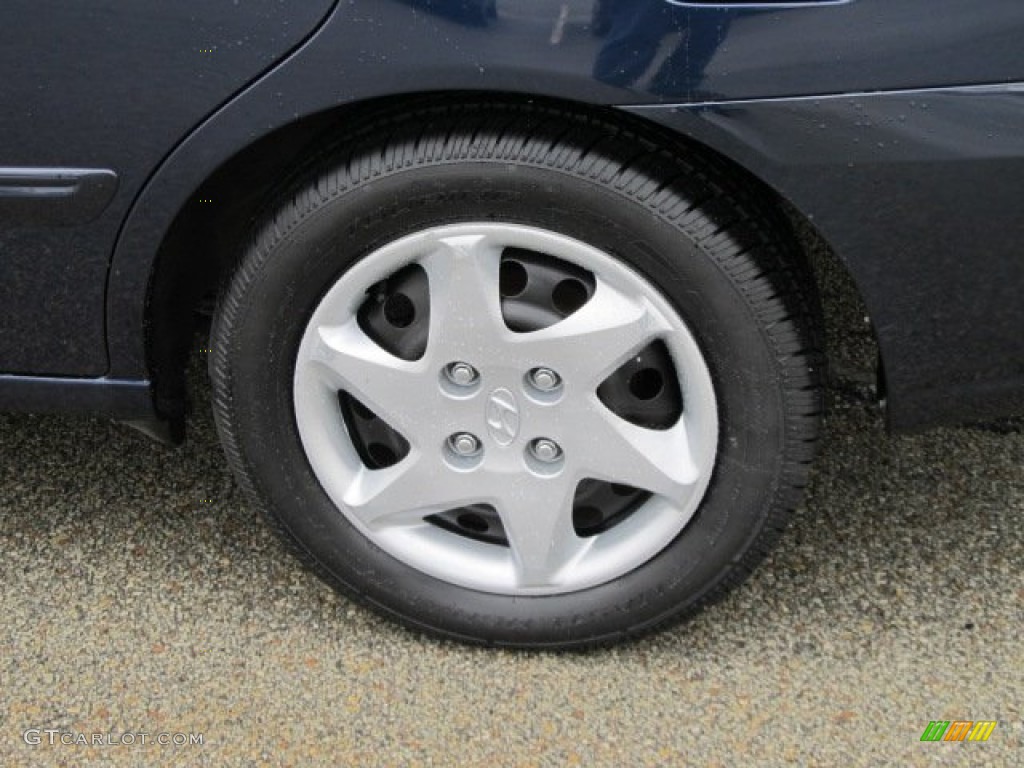 2004 Elantra GLS Sedan - Moonlit Blue / Gray photo #4