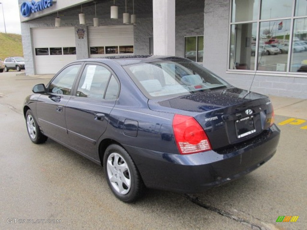 2004 Elantra GLS Sedan - Moonlit Blue / Gray photo #5