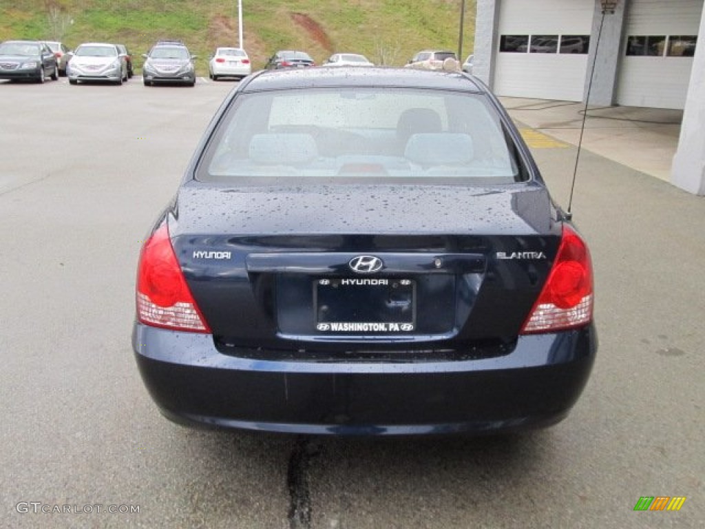 2004 Elantra GLS Sedan - Moonlit Blue / Gray photo #6
