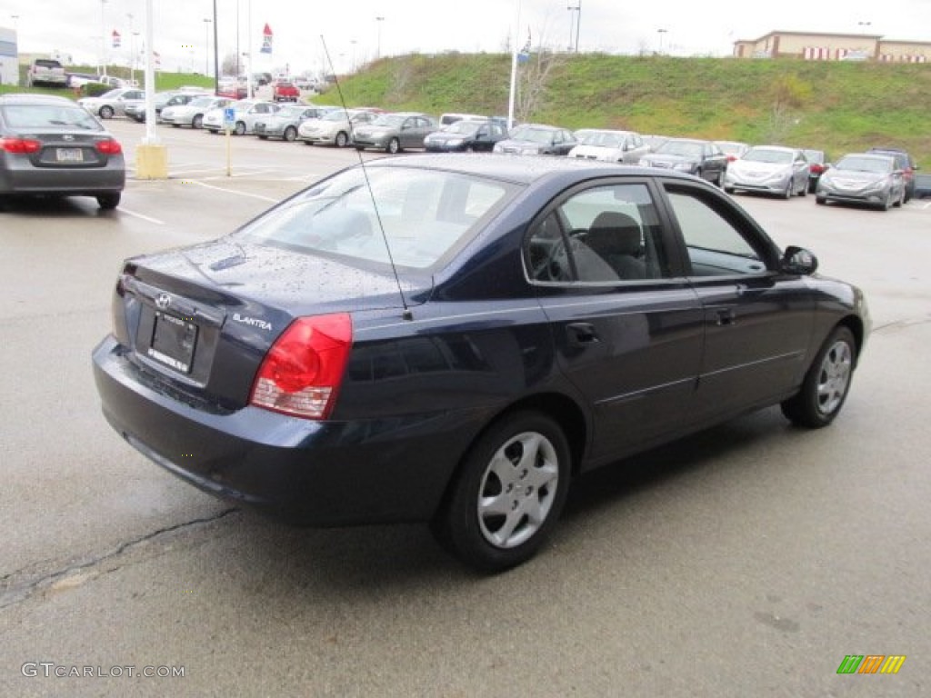 2004 Elantra GLS Sedan - Moonlit Blue / Gray photo #7