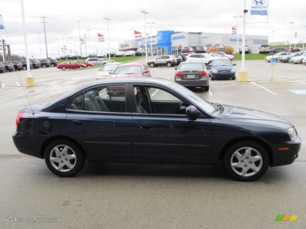 2004 Elantra GLS Sedan - Moonlit Blue / Gray photo #8