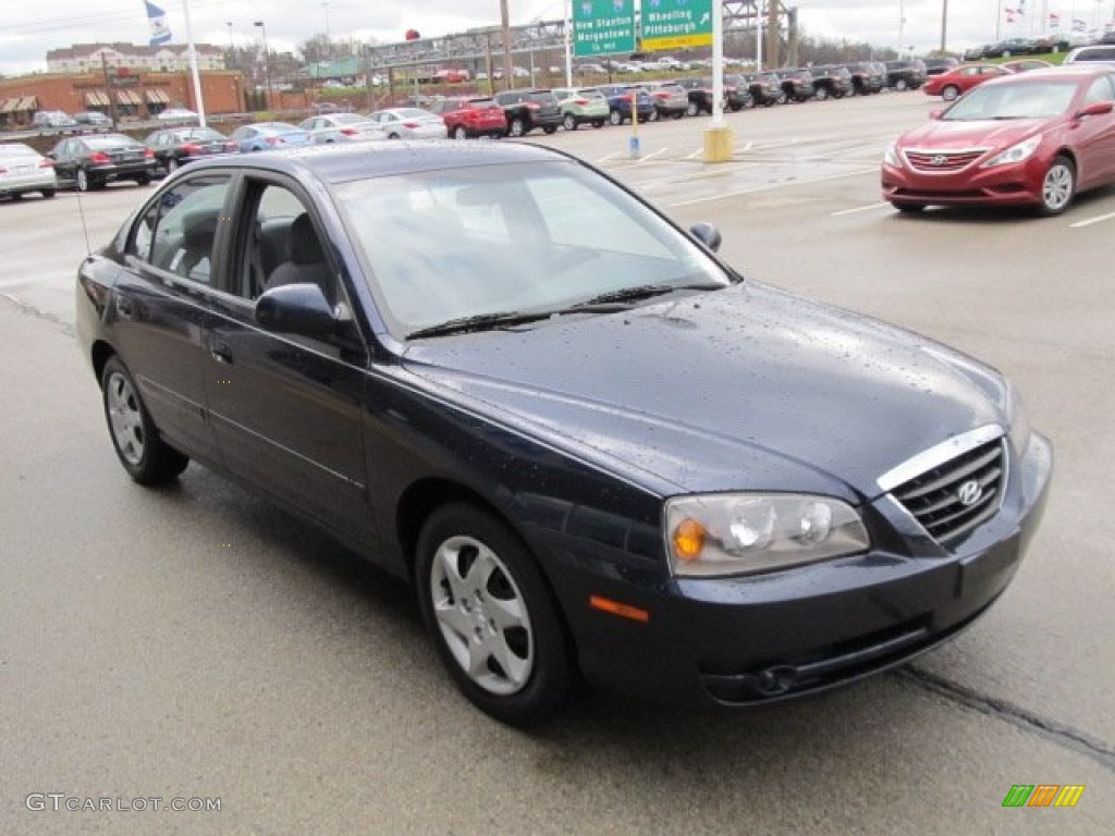 2004 Elantra GLS Sedan - Moonlit Blue / Gray photo #9