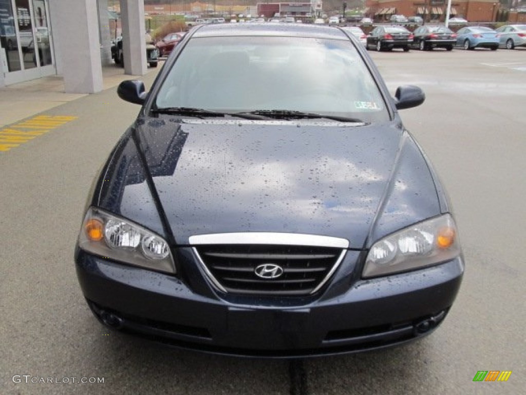 2004 Elantra GLS Sedan - Moonlit Blue / Gray photo #10