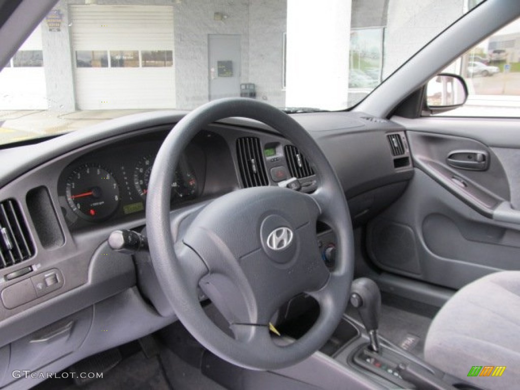 2004 Elantra GLS Sedan - Moonlit Blue / Gray photo #13
