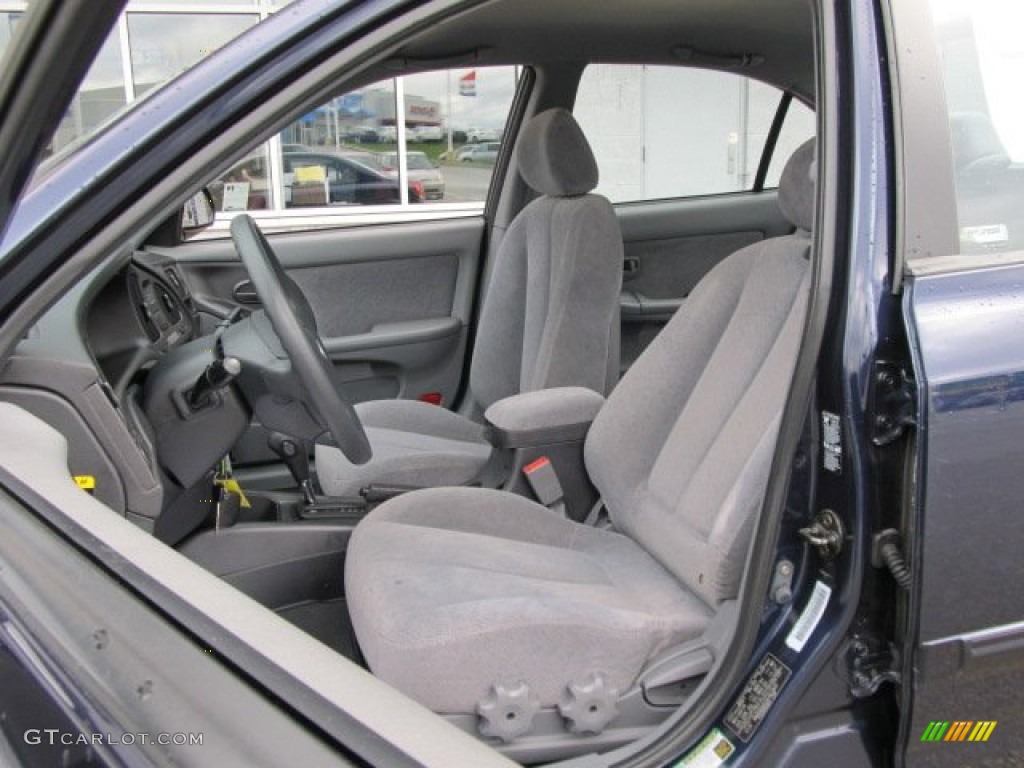 2004 Elantra GLS Sedan - Moonlit Blue / Gray photo #14