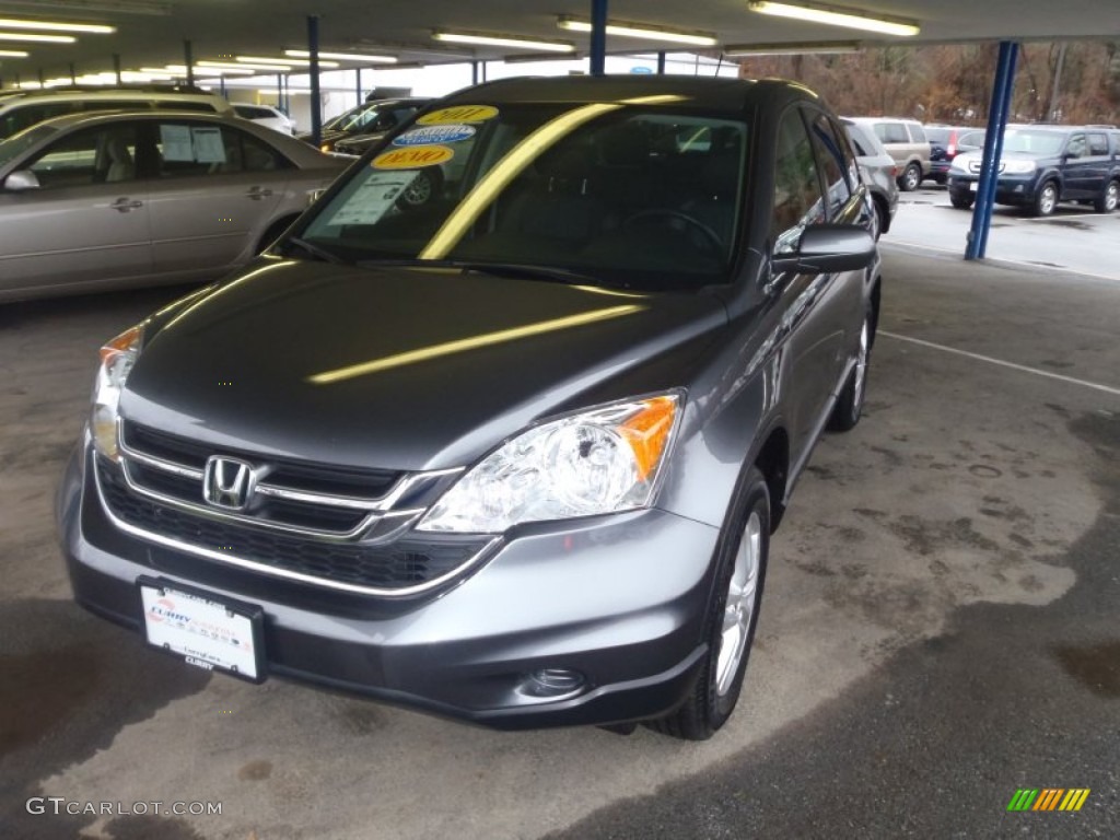 2011 CR-V EX-L 4WD - Polished Metal Metallic / Black photo #26