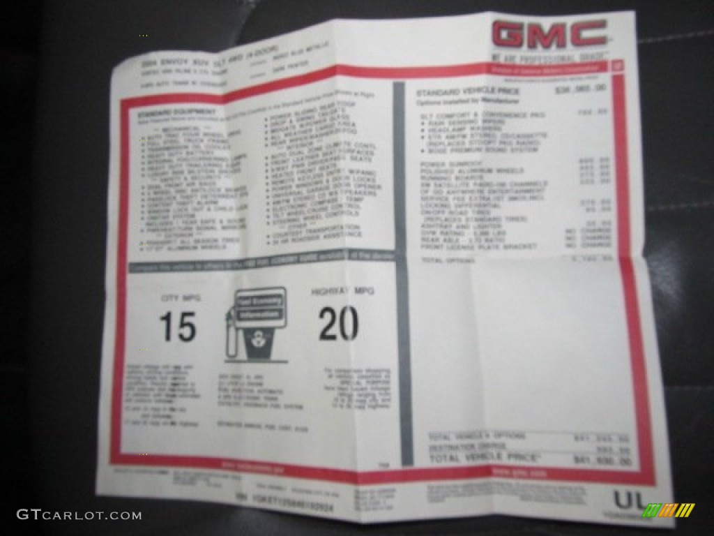 2004 Envoy XUV SLT 4x4 - Indigo Blue Metallic / Dark Pewter photo #10