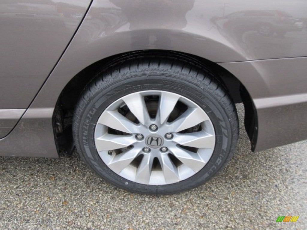 2010 Civic EX Sedan - Urban Titanium Metallic / Beige photo #4