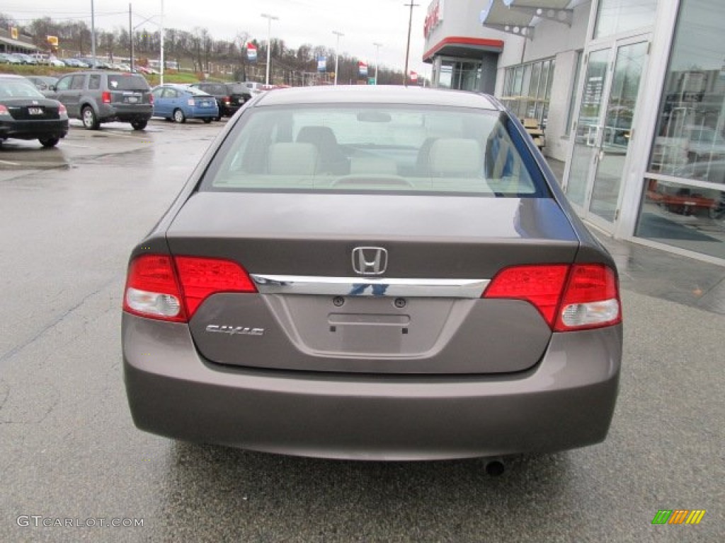2010 Civic EX Sedan - Urban Titanium Metallic / Beige photo #7