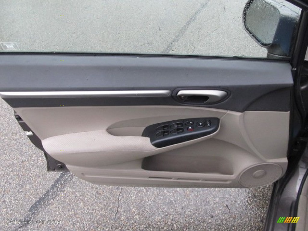 2010 Civic EX Sedan - Urban Titanium Metallic / Beige photo #14