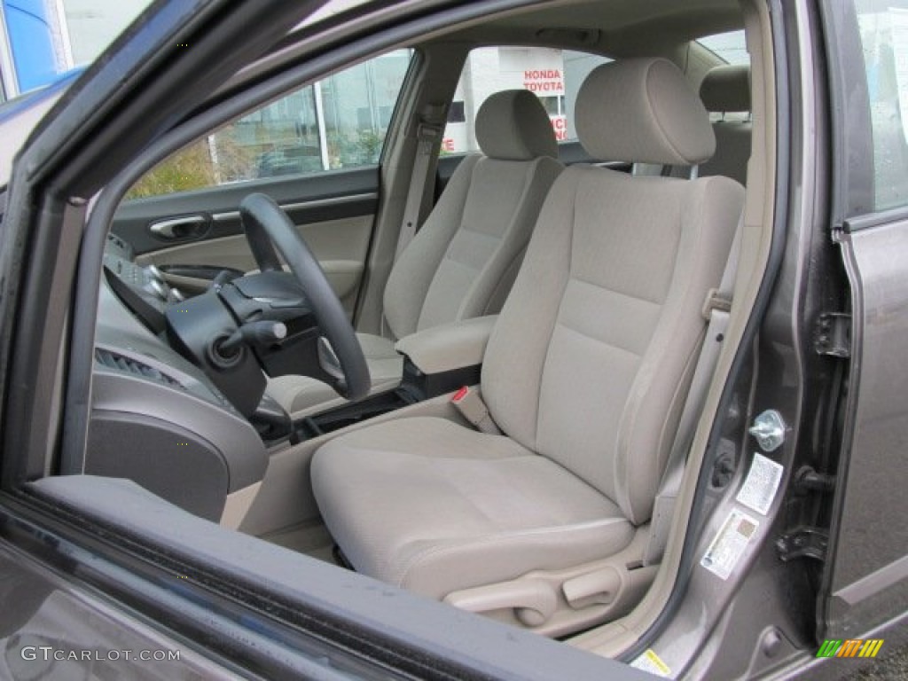 2010 Civic EX Sedan - Urban Titanium Metallic / Beige photo #16