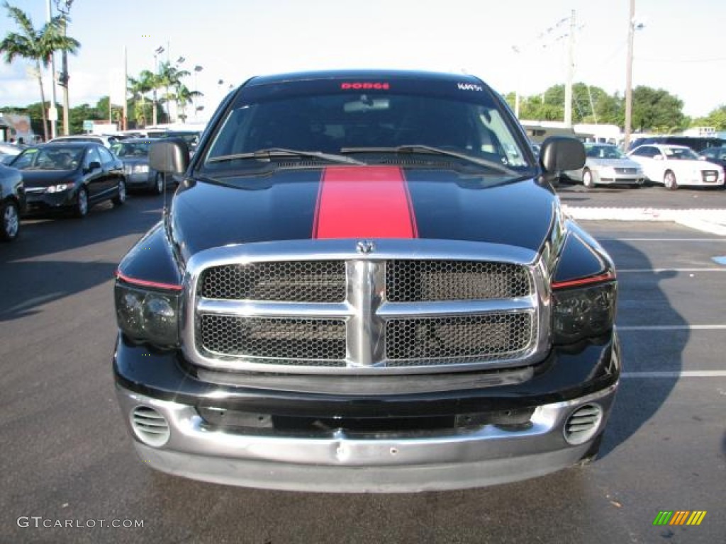 2003 Ram 1500 SLT Quad Cab - Black / Dark Slate Gray photo #3