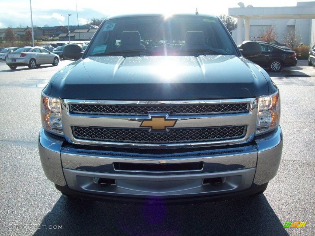 2012 Silverado 1500 LT Regular Cab 4x4 - Blue Granite Metallic / Light Titanium/Dark Titanium photo #14