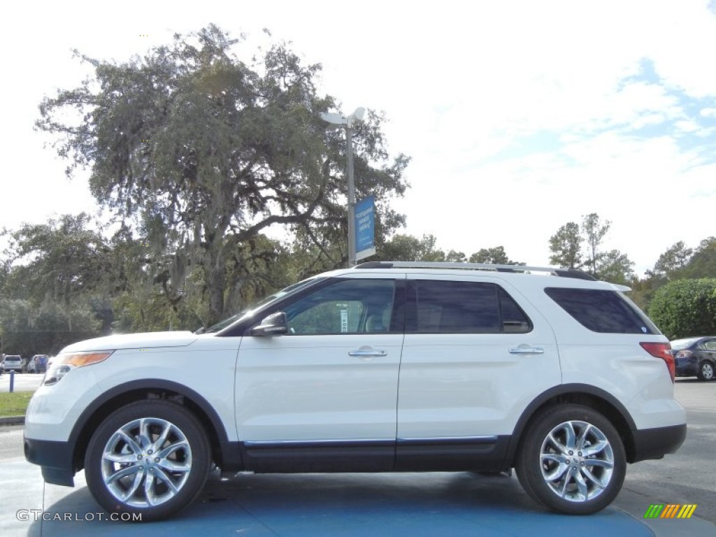 2012 Explorer XLT - White Platinum Tri-Coat / Medium Light Stone photo #2