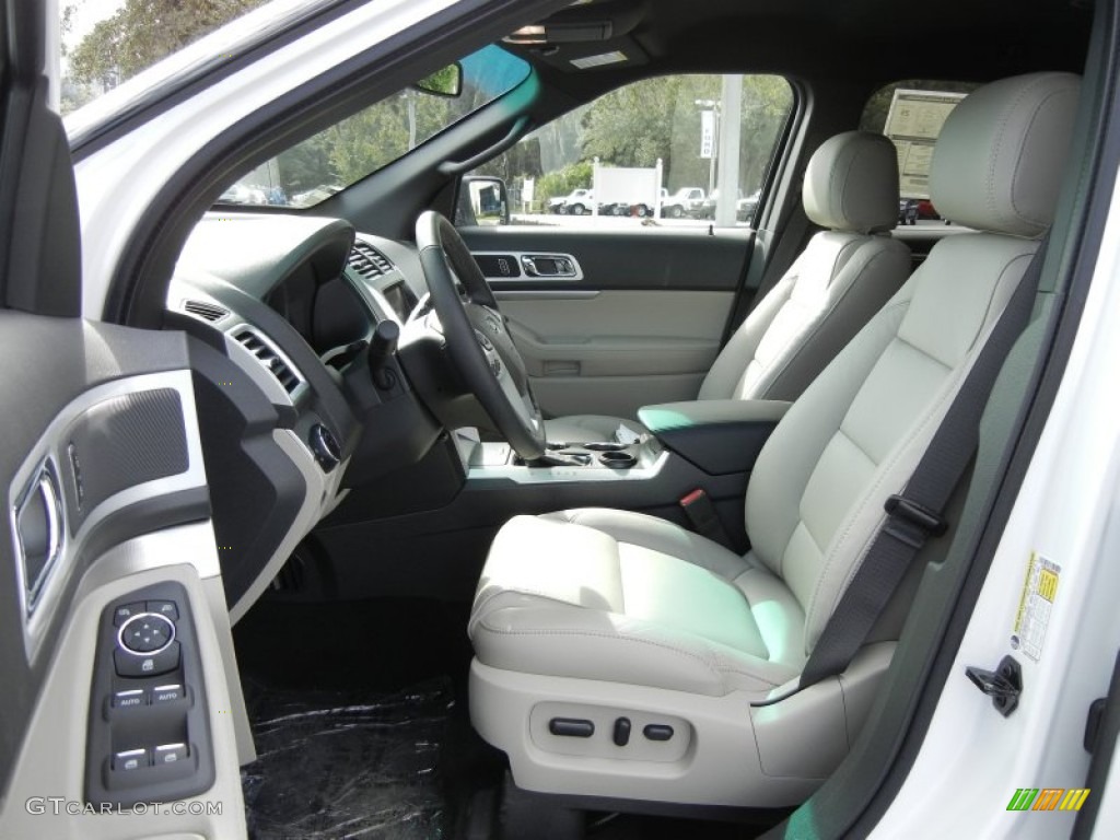 2012 Explorer XLT - White Platinum Tri-Coat / Medium Light Stone photo #5
