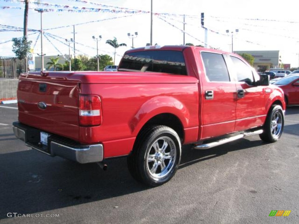 2006 F150 XLT SuperCrew - Bright Red / Medium Flint photo #9
