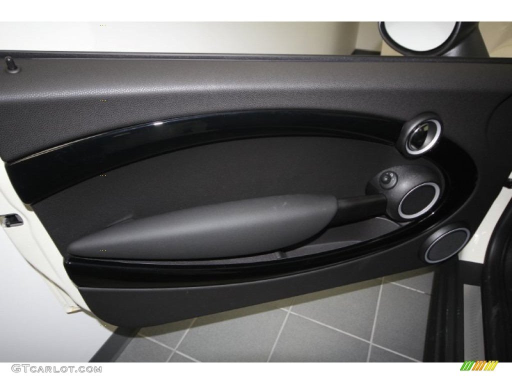 2012 Mini Cooper S Hardtop Carbon Black Door Panel Photo #56889730