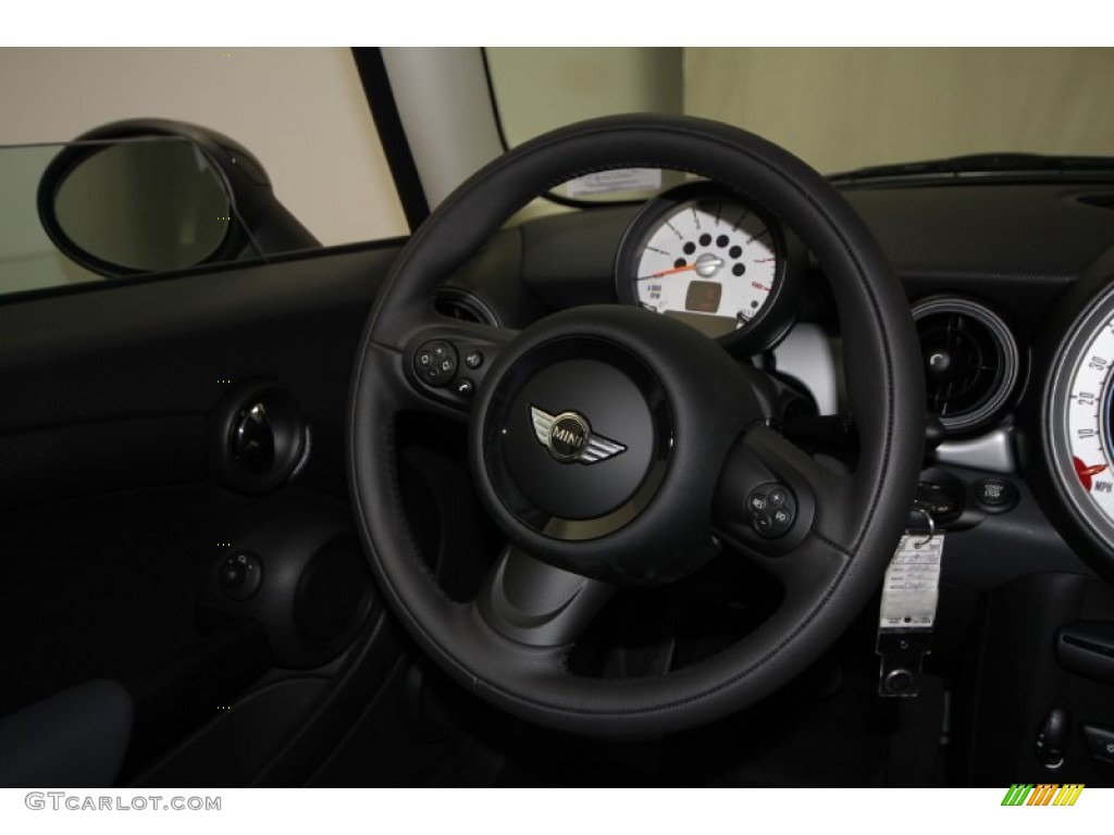 2012 Mini Cooper Hardtop Carbon Black Steering Wheel Photo #56892265