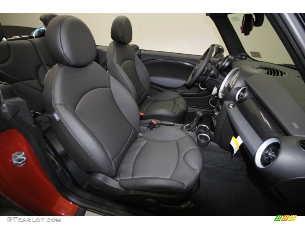 Carbon Black Interior 2012 Mini Cooper S Convertible Photo #56892451