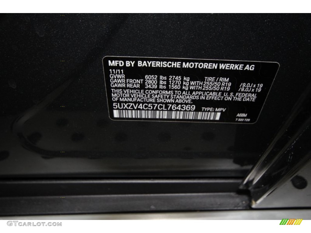 2012 X5 xDrive35i Premium - Platinum Gray Metallic / Black photo #10