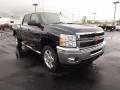 2011 Imperial Blue Metallic Chevrolet Silverado 2500HD LTZ Crew Cab 4x4  photo #3