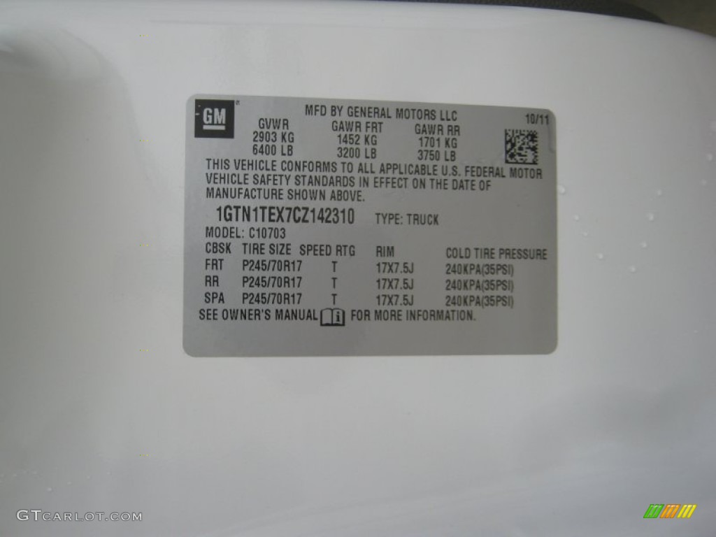 2012 Sierra 1500 Regular Cab - Summit White / Dark Titanium photo #20