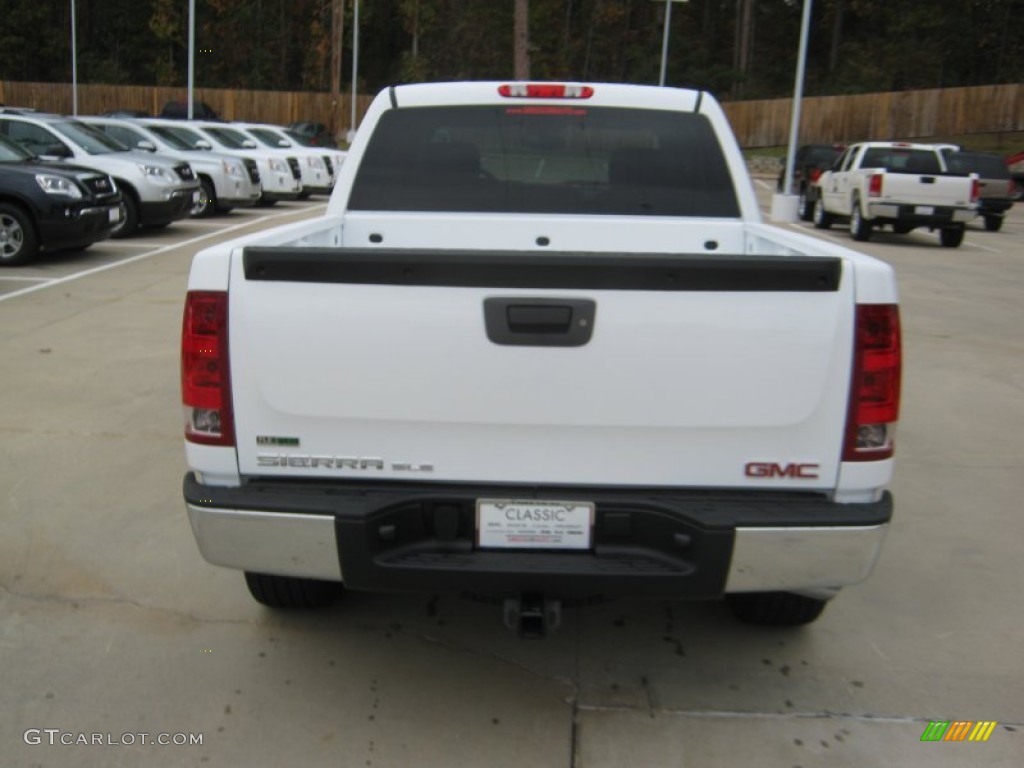 2012 Sierra 1500 SLE Crew Cab 4x4 - Summit White / Ebony photo #4