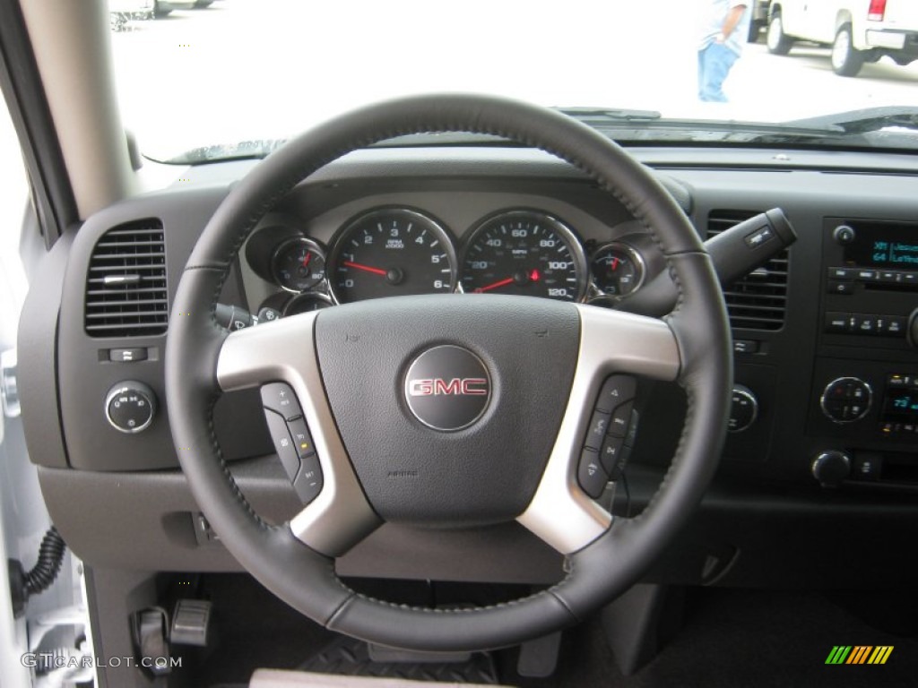 2012 Sierra 1500 SLE Crew Cab 4x4 - Summit White / Ebony photo #10