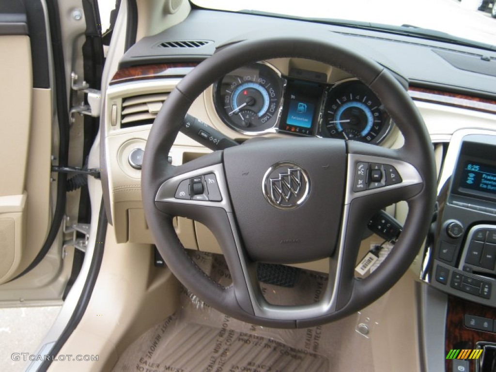 2012 Buick LaCrosse FWD Cashmere Steering Wheel Photo #56896342