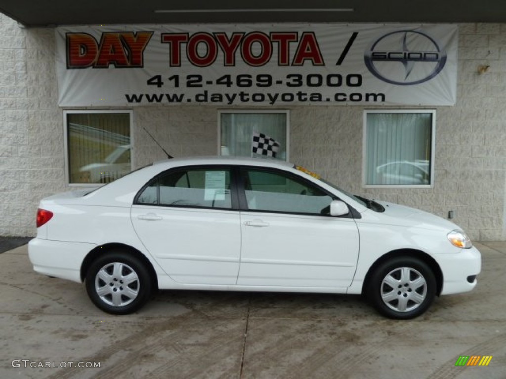 2007 Corolla CE - Super White / Beige photo #1
