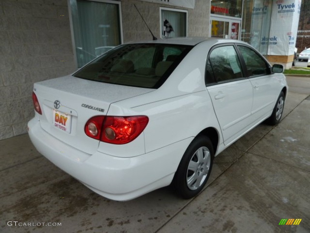 2007 Corolla CE - Super White / Beige photo #2