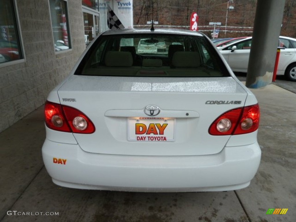 2007 Corolla CE - Super White / Beige photo #3