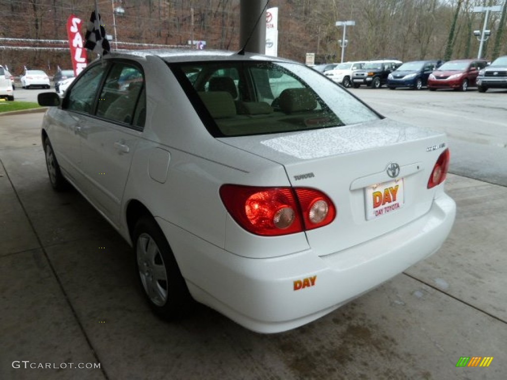 2007 Corolla CE - Super White / Beige photo #4