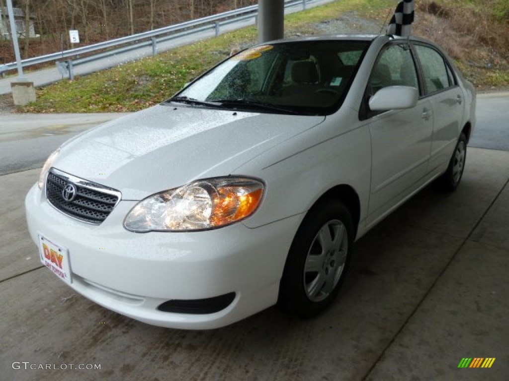 2007 Corolla CE - Super White / Beige photo #5