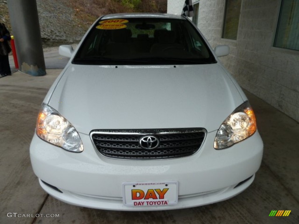 2007 Corolla CE - Super White / Beige photo #6