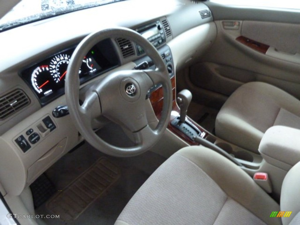 2007 Corolla CE - Super White / Beige photo #12
