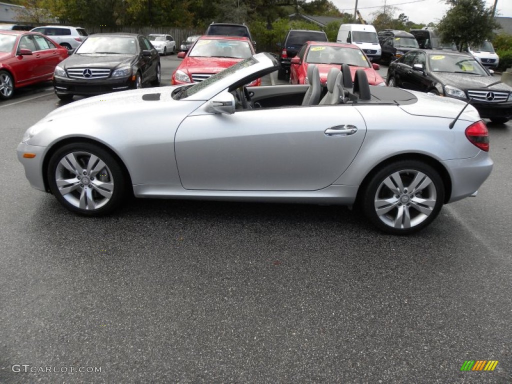 Iridium Silver Metallic 2009 Mercedes-Benz SLK 350 Roadster Exterior Photo #56897437