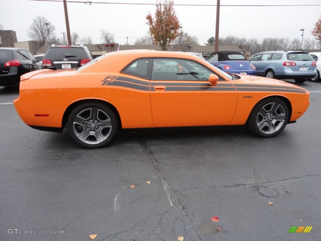 2012 Challenger R/T Classic - Header Orange / Dark Slate Gray photo #8