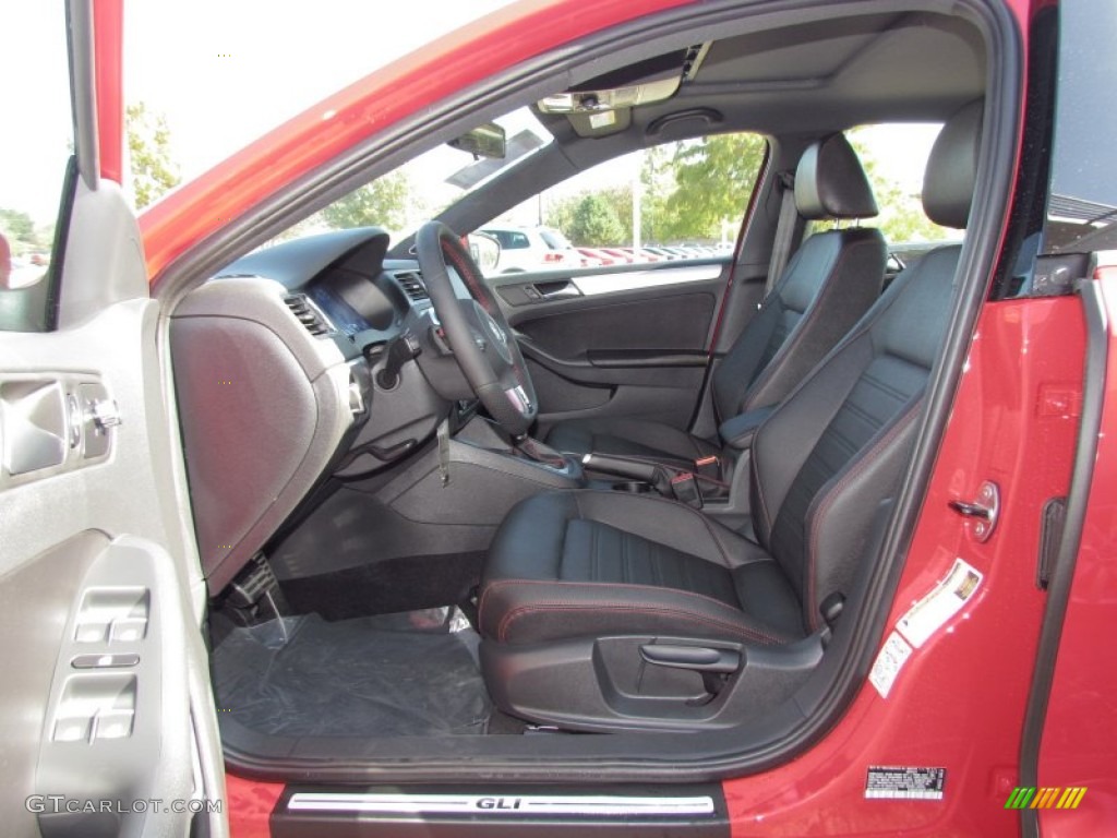 2012 Jetta GLI Autobahn - Tornado Red / Titan Black photo #3