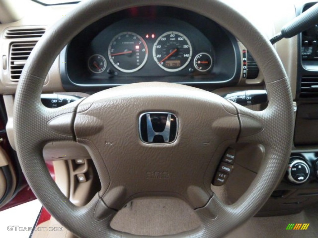 2004 Honda CR-V LX 4WD Saddle Steering Wheel Photo #56900677