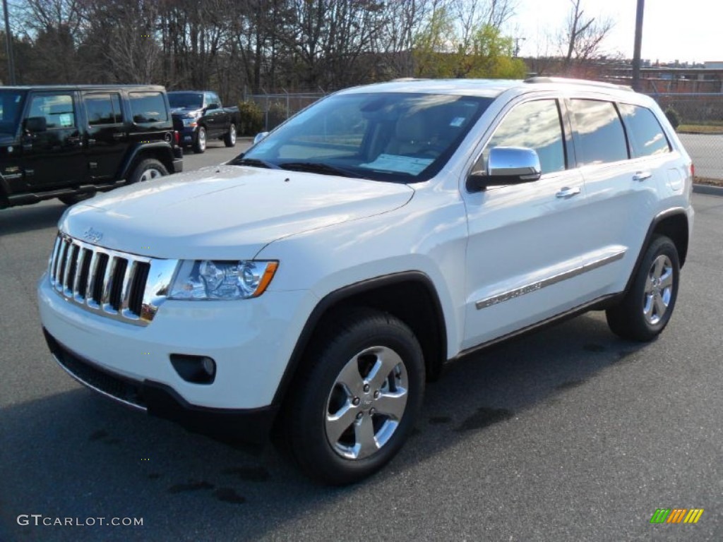 2012 Grand Cherokee Limited 4x4 - Stone White / Black/Light Frost Beige photo #1