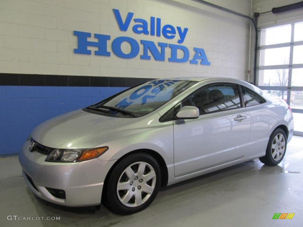 2006 Civic LX Coupe - Galaxy Gray Metallic / Gray photo #1